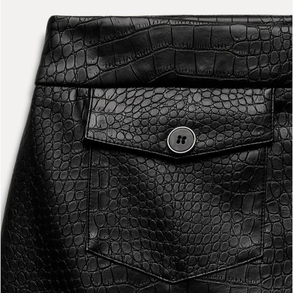 ZARA faux leather mini skirt - Picture 4 of 9